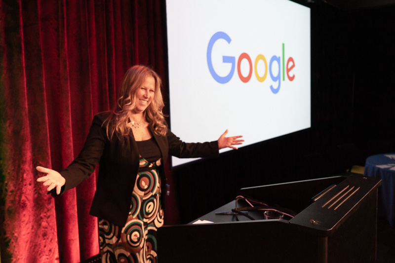 Silverlight Digital Leadership Team Lori Goldberg on stage at Google in New York